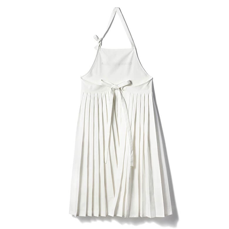 【新品】DEAN＆DELUCA×BEAMS プリーツエプロンドレス 白