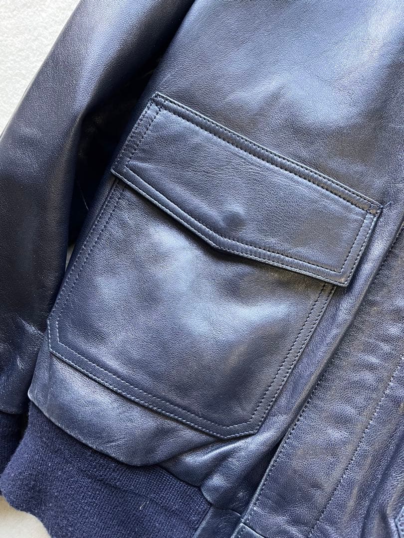 LOEFF ラムレザー フライトジャケットsize1 A-2 フライトジャケット