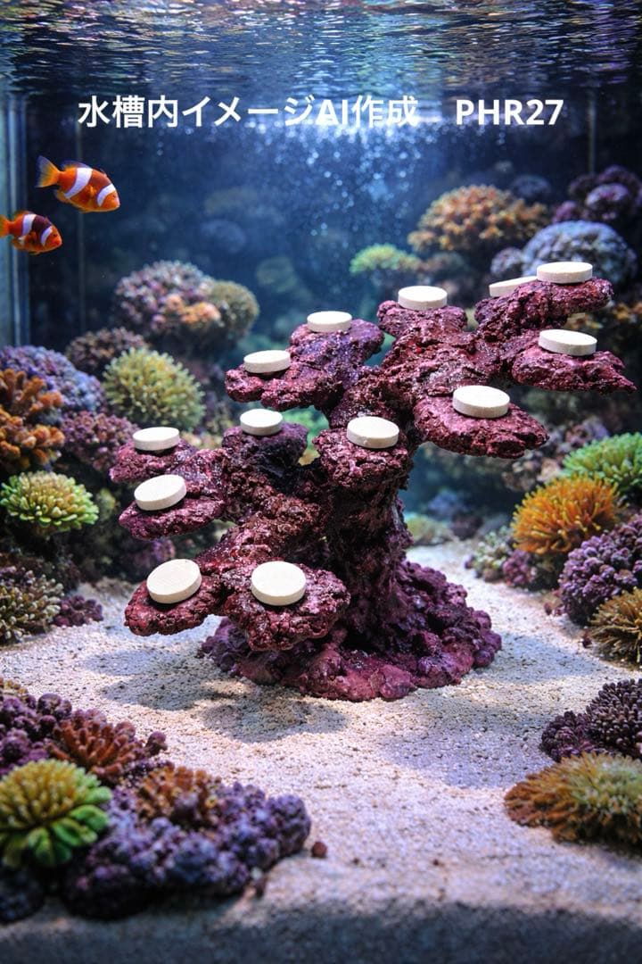 【送料無料】人工ライブロック　PHR27／13穴加工　アク抜き済み安心塗料使用