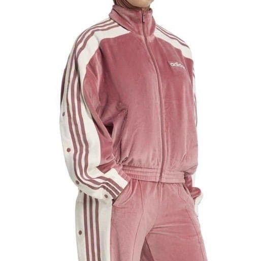 adidas アディブレイク ベロア トラックトップ 重盛さと美 S ピンク