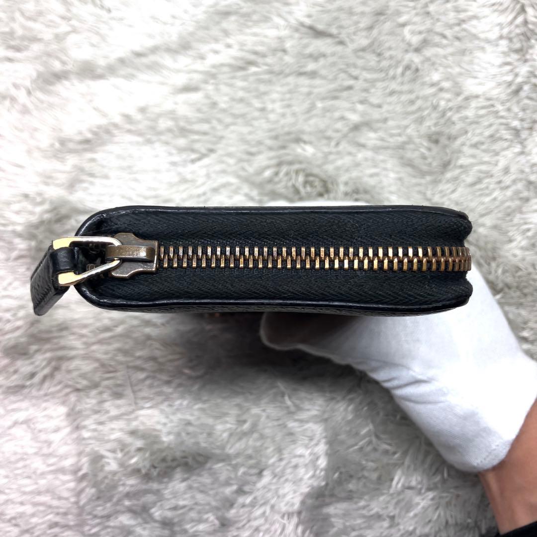 美品✨GUCCI マーモント ラウンドジップ 長財布 シボ革