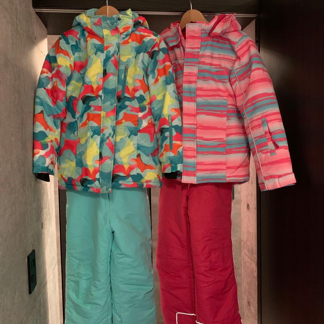 美品一度のみ⭐︎2着まとめ⭐︎140.146双子　スキーウェア　スノーウェア　キッズ