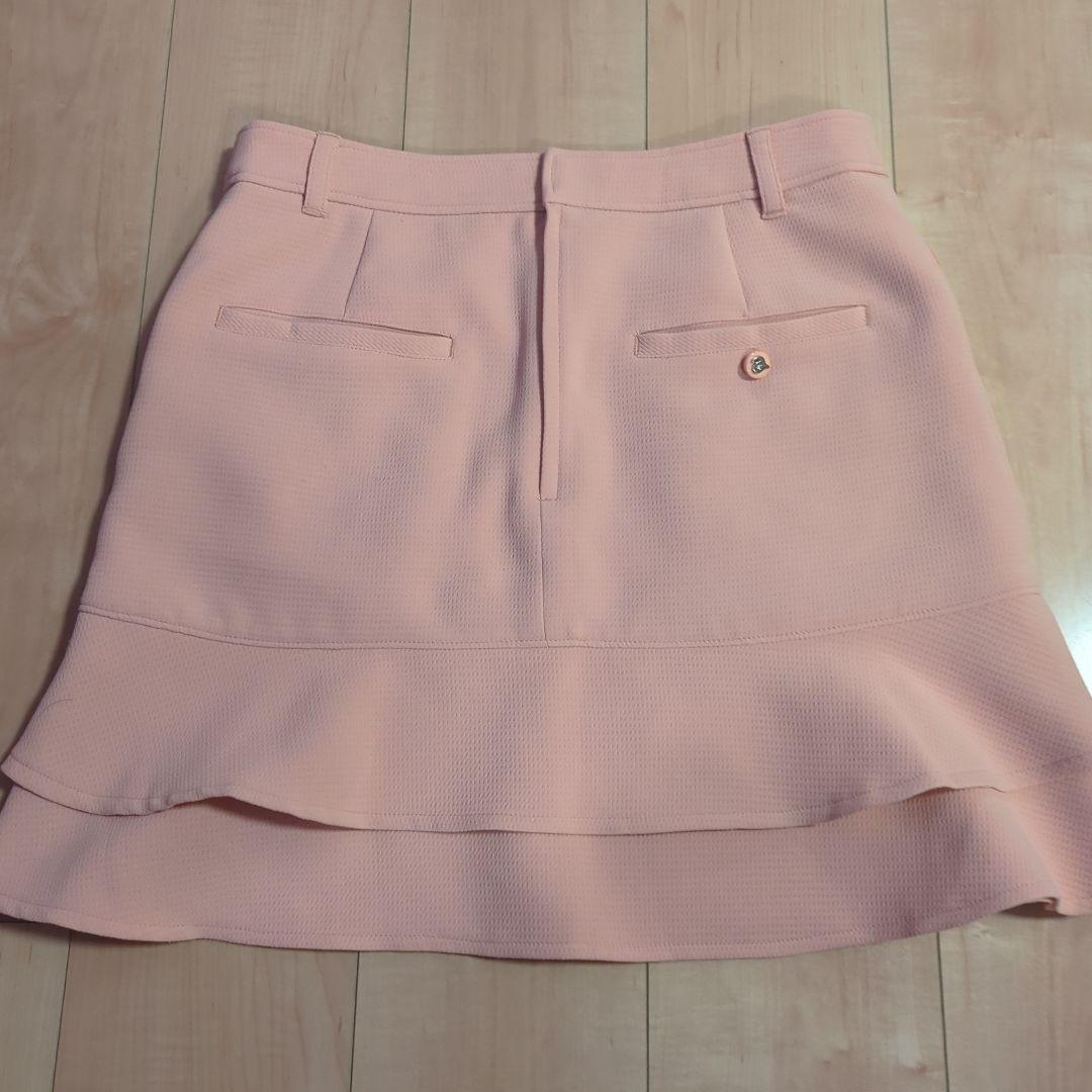 【ゴルフウェア】ピンク フリル付きスカート