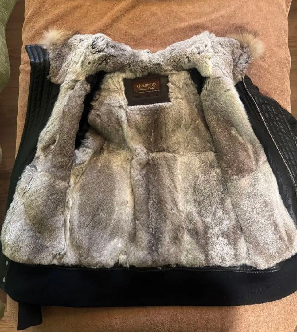 【最終値下げ】drestripレディース ラビットファー　レザージャケット