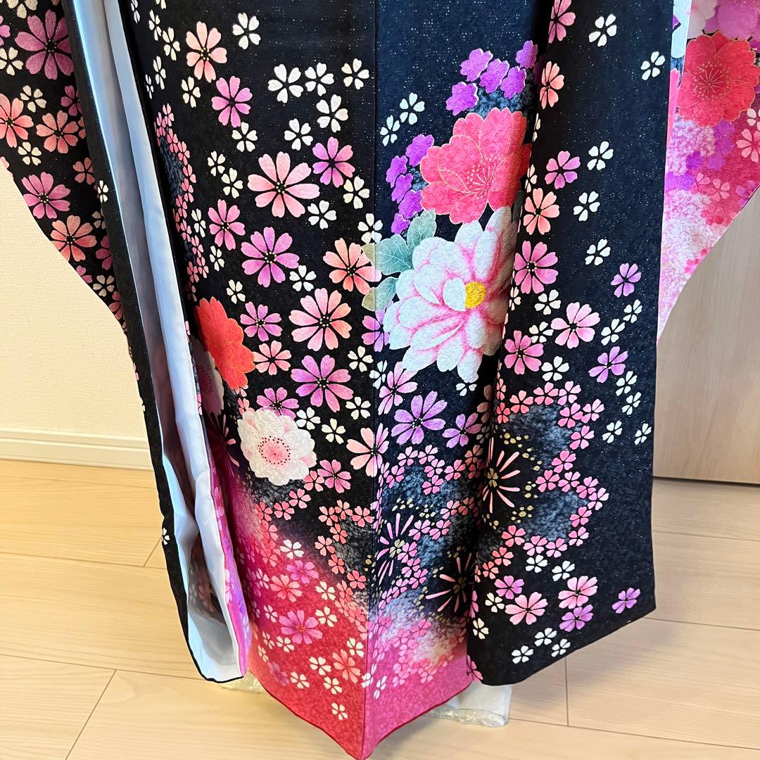 振袖セット　黒　ピンク　sMH2410154