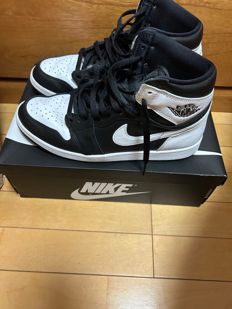 ナイキ エアジョーダン1 レトロ ハイ OG ブラック ホワイト 29.5