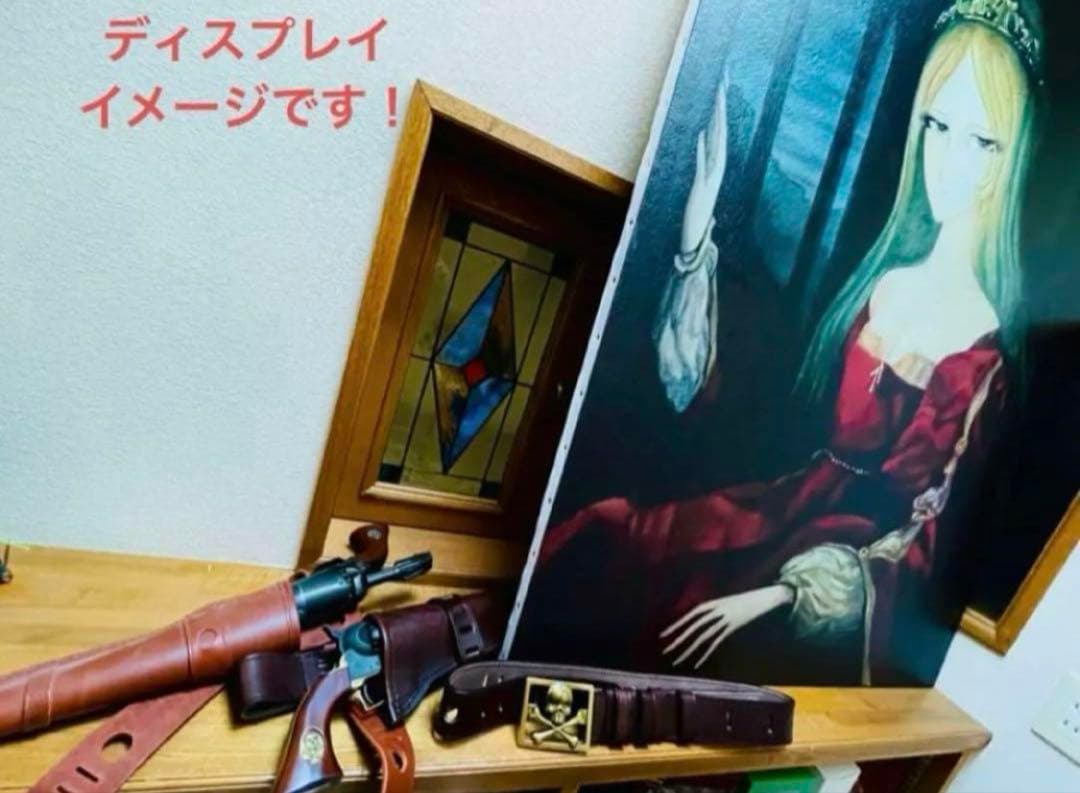 極美品 戦士の銃 コスモドラグーン ガンベルト 本革 HWS 真鍮スカルバックル