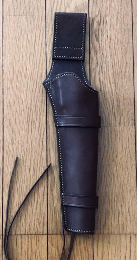 極美品 戦士の銃 コスモドラグーン ガンベルト 本革 HWS 真鍮スカルバックル