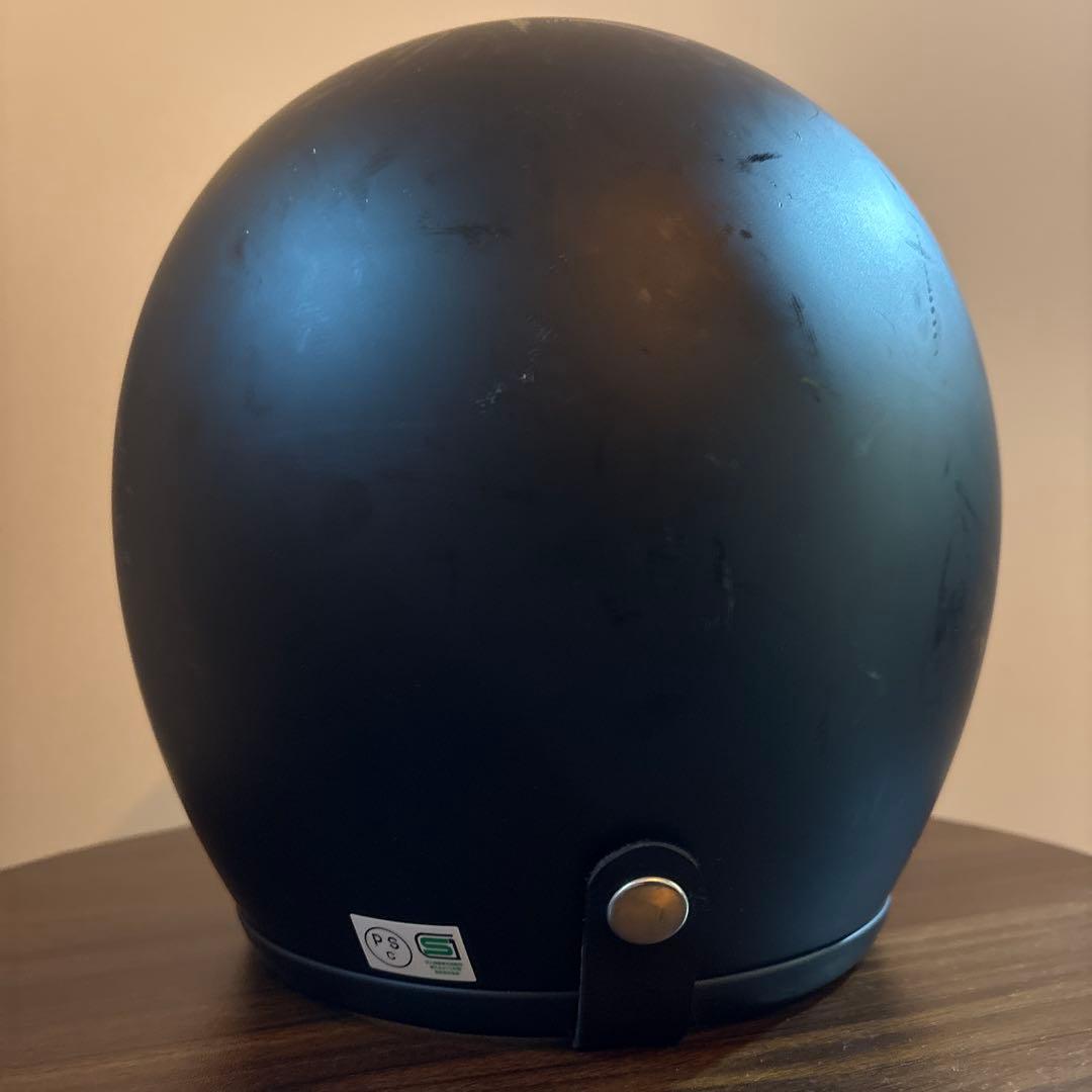 TT＆COマットブラック ジェットヘルメット