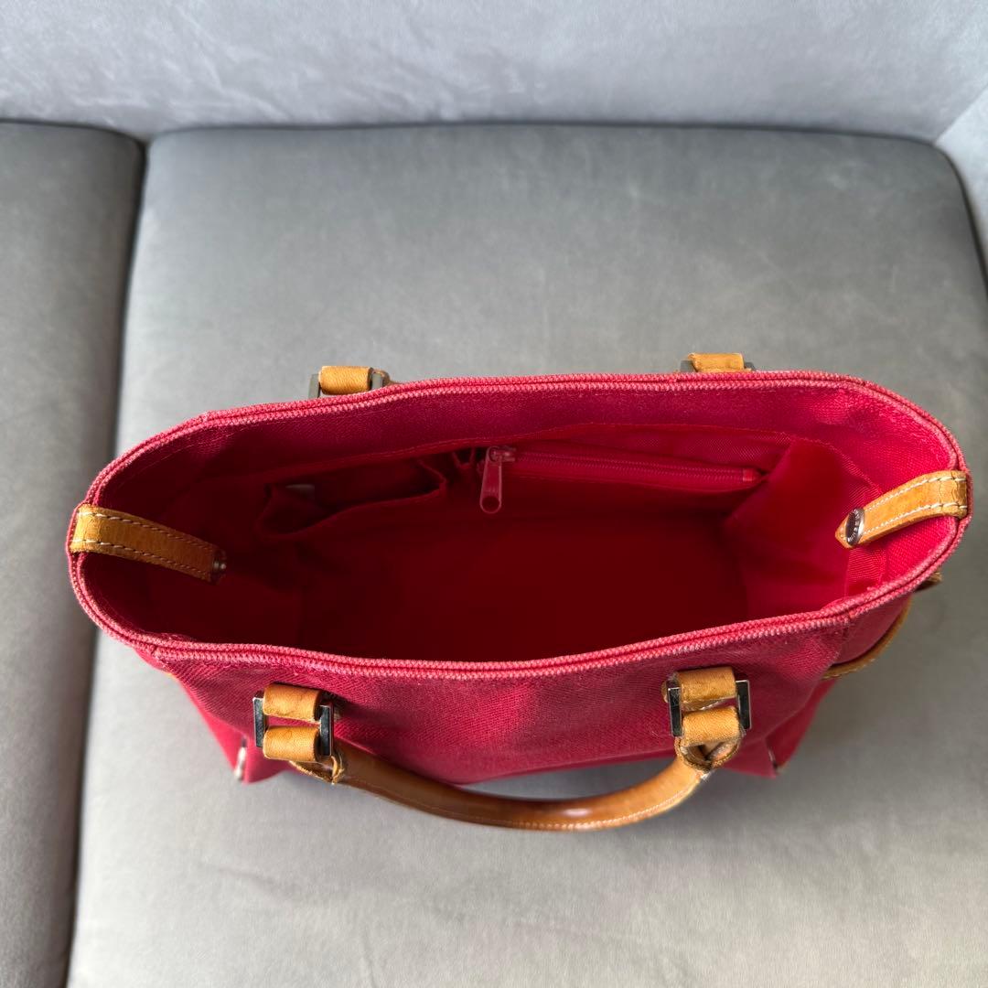 バーバリー ブルーレーベル トートバッグ ハンドバッグ キャンバス 革