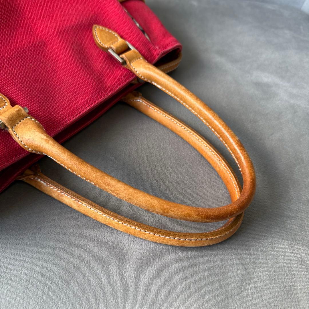 バーバリー ブルーレーベル トートバッグ ハンドバッグ キャンバス 革