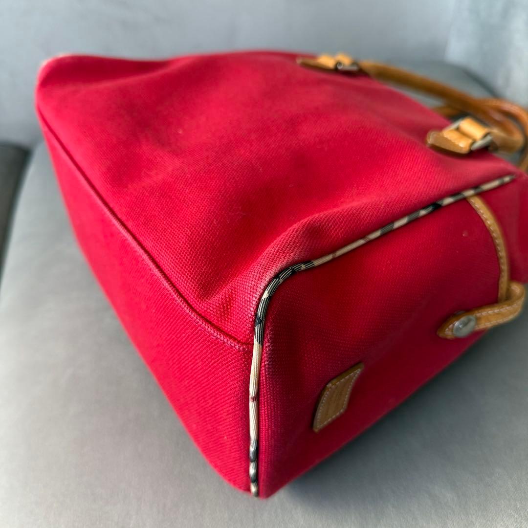 バーバリー ブルーレーベル トートバッグ ハンドバッグ キャンバス 革