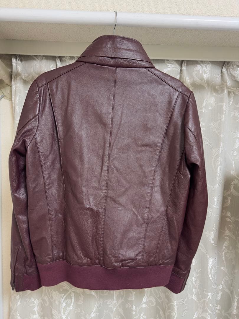 SAINT LAURENT バーガンディ レザージャケット