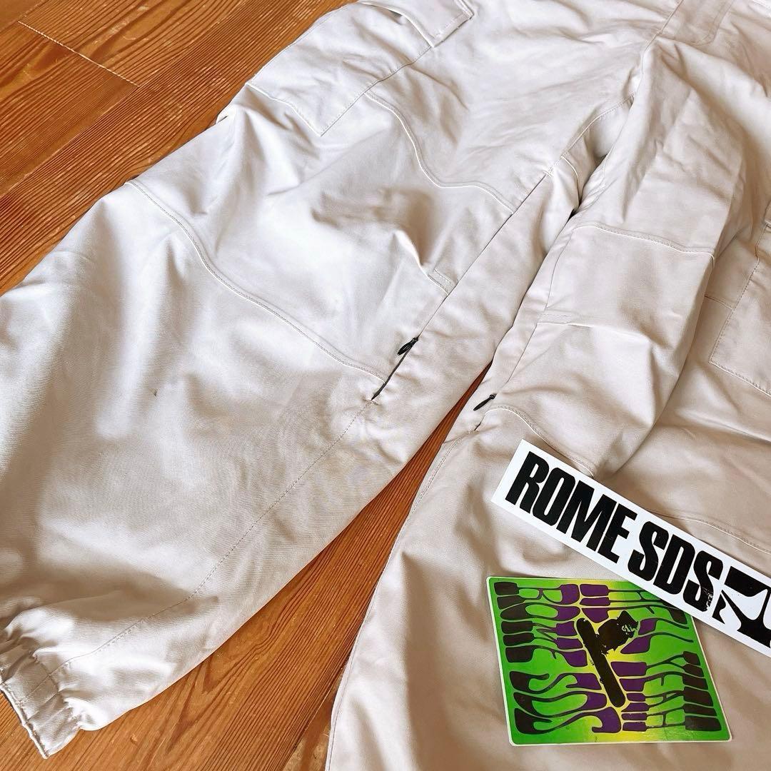 ROME SDS ローム スノーボードウエア ワイドバギーパンツ アイボリーS