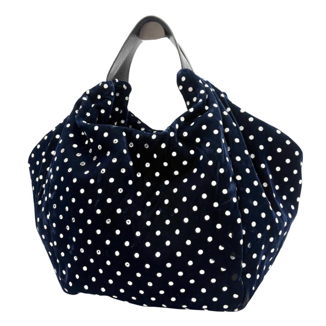 コムデギャルソン tricot　トートバッグ　ショルダー　A4 ドット　ベロア