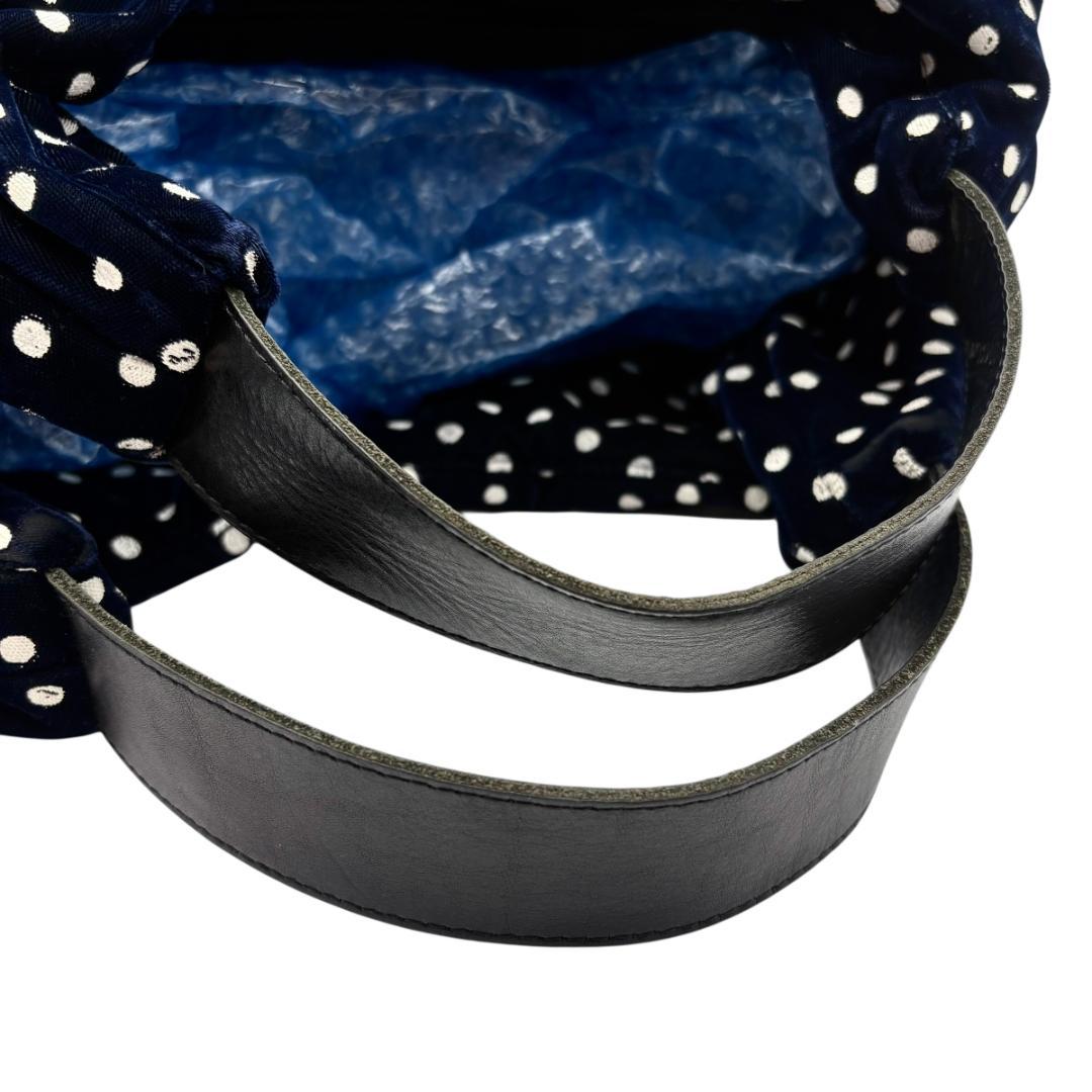 コムデギャルソン tricot　トートバッグ　ショルダー　A4 ドット　ベロア