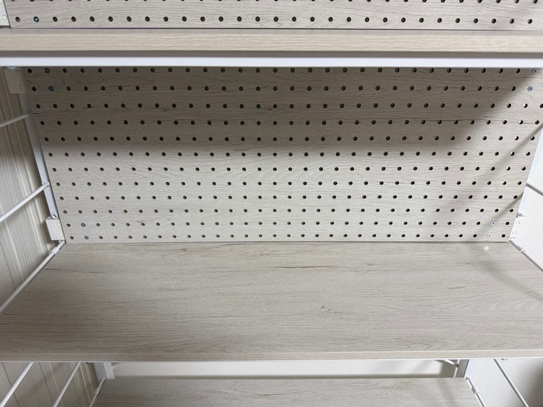 Nポルダ　幅80 ホワイトウォッシュ　壁面収納　棚