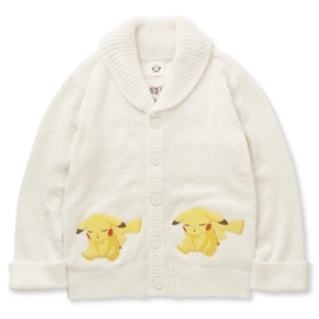 ジェラートピケ ピカチュウ ベビモコジャガードショールカーディガン S-Mサイズ