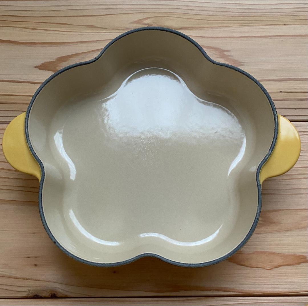 LE CREUSET 　プレート フルール　 20cm ハニー