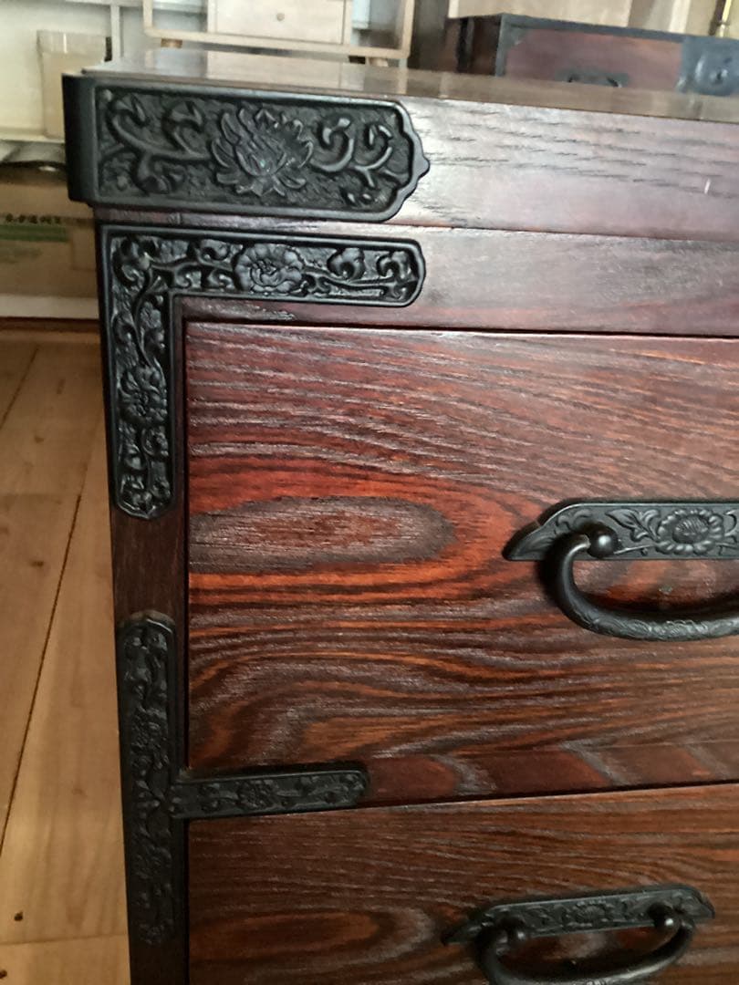 時代箪笥　民芸箪笥　装飾金具箪笥　整理箪笥