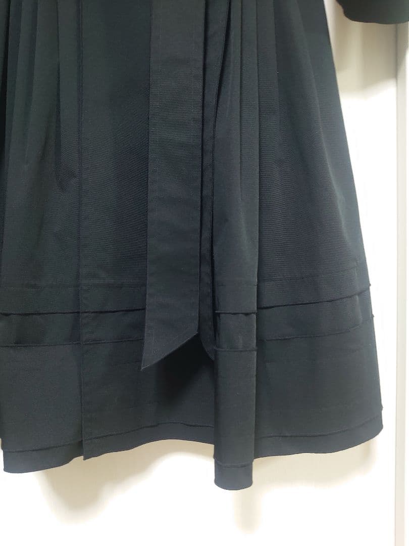 FOXEY NEWYORK ギャザートレンチコート ベルト付き黒 40(L)