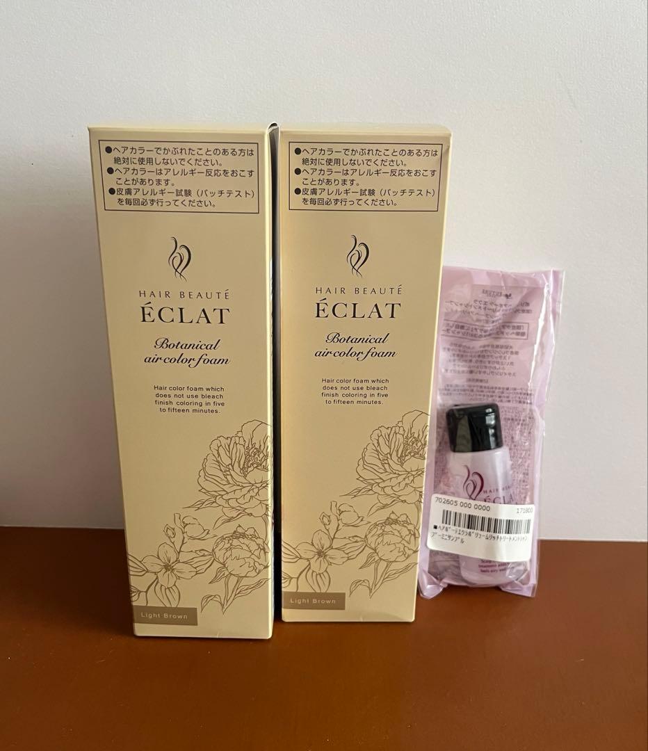 ヘアボーテ エクラ ボタニカル エアカラーフォーム up ライトブラウン 2本