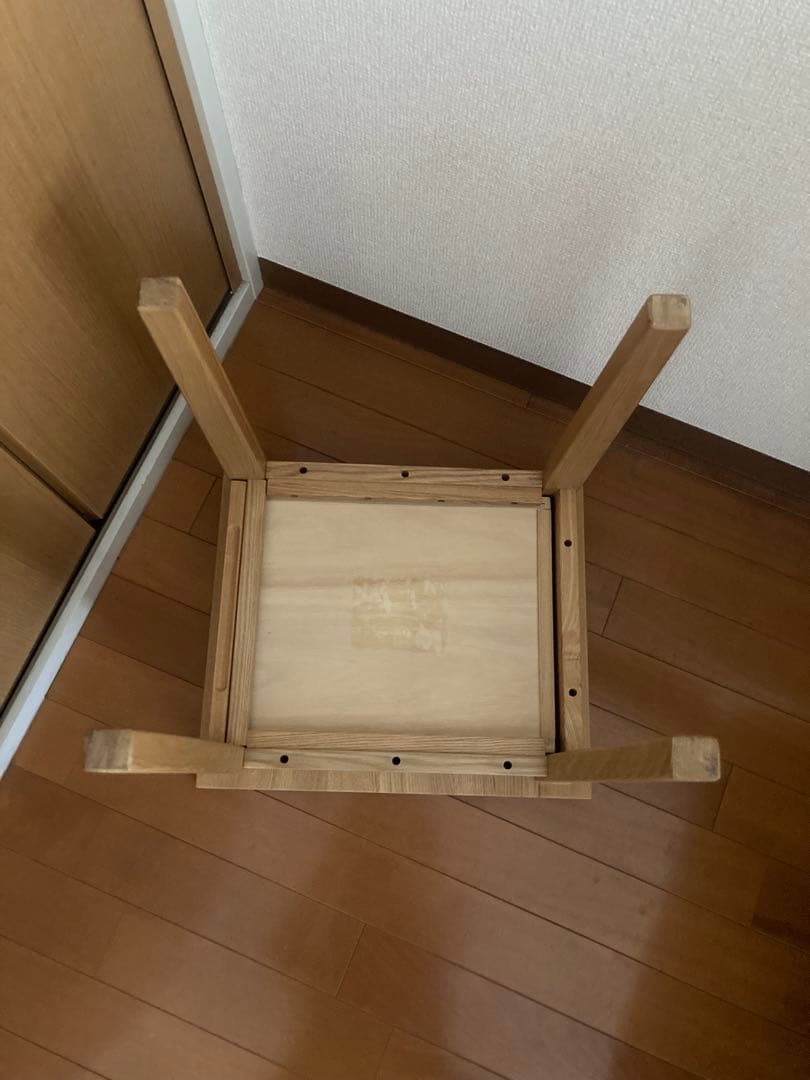 【無印良品】タモ無垢材サイドテーブル 引き出し付き