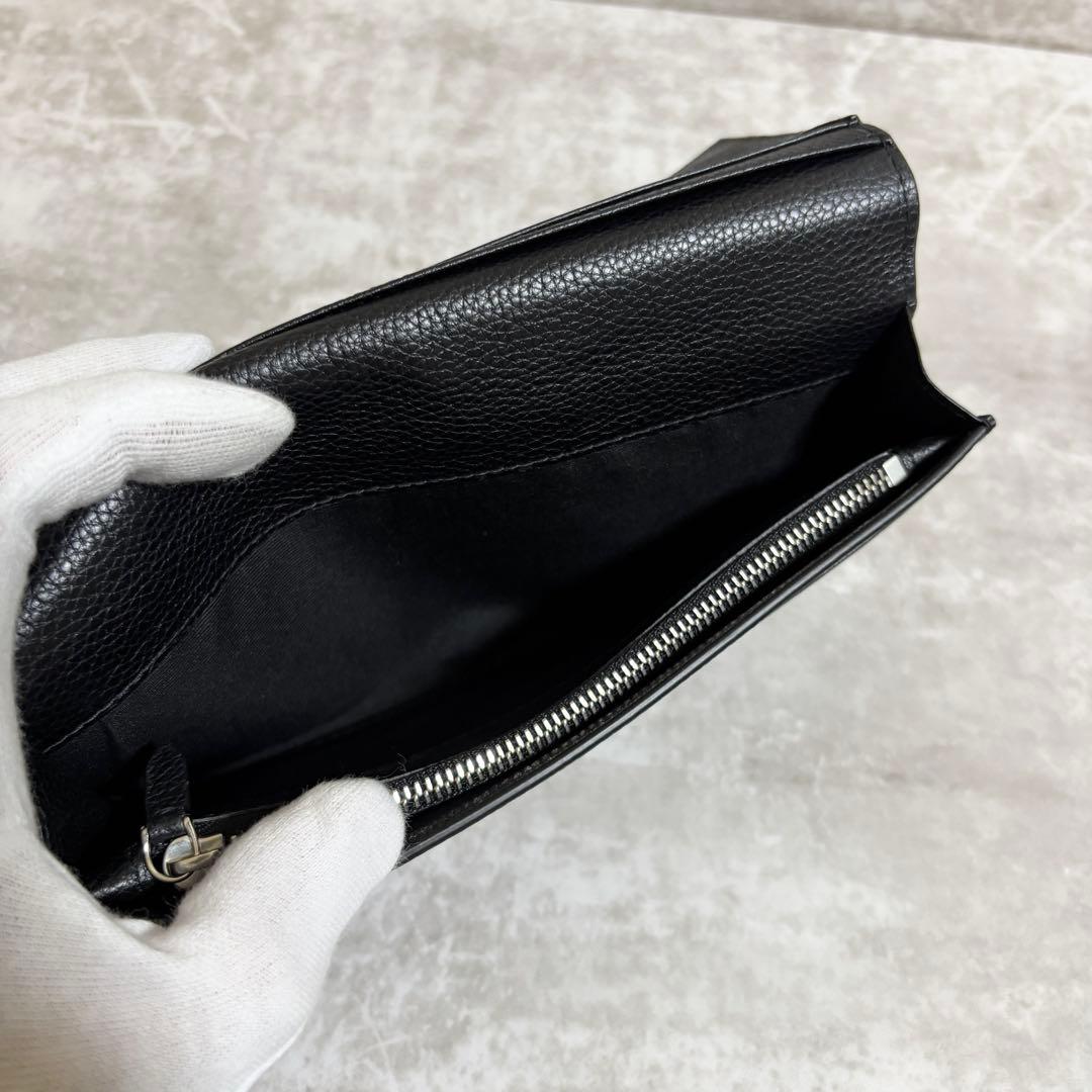 H297 美品✨Dunhill ダンヒル　長財布　レザー　ブラック　箱付き