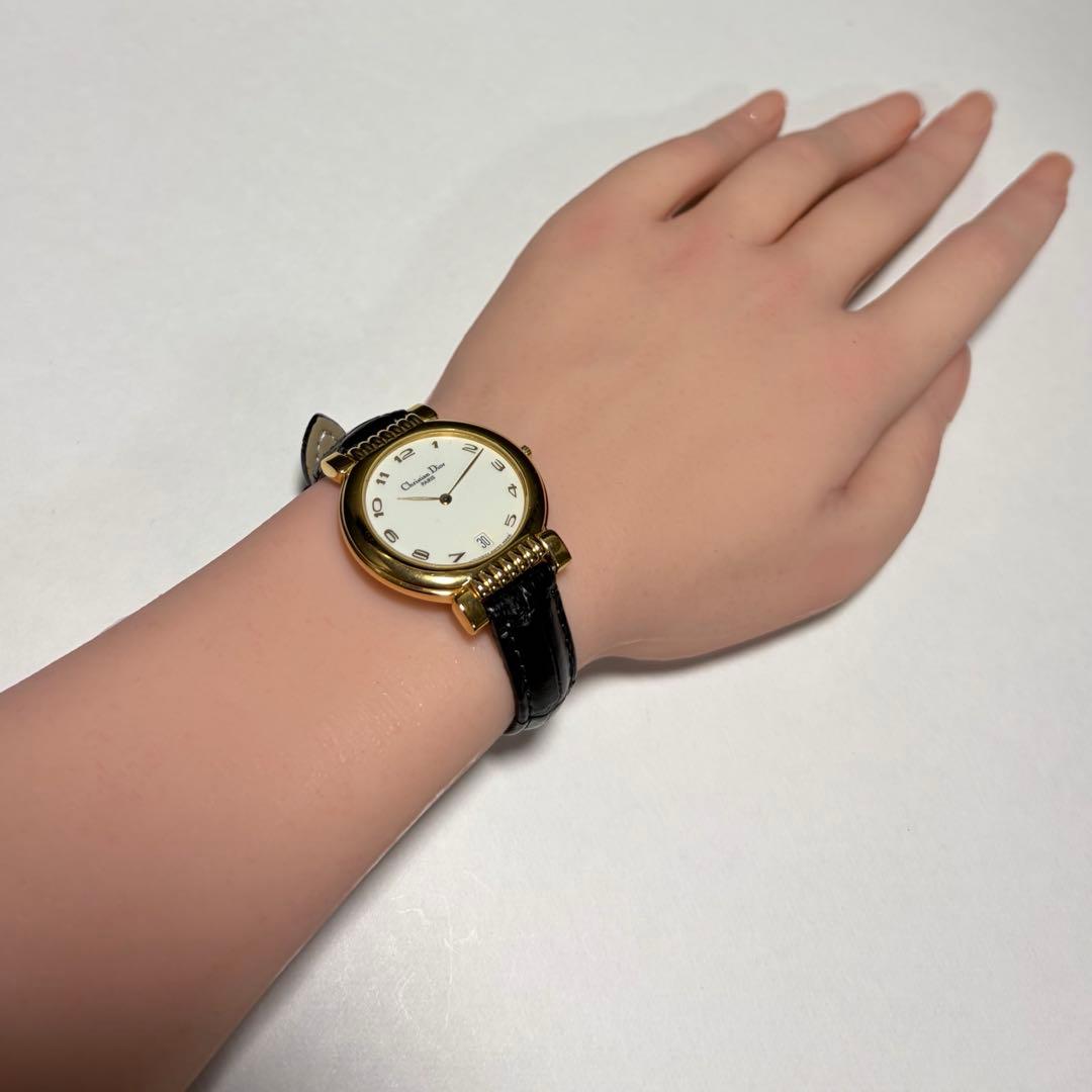 【稼働/新品電池/新品ベルト】ディオール 腕時計 45.125 クォーツ デイト