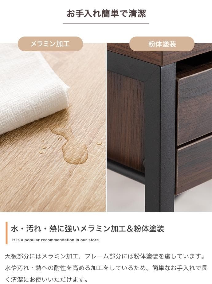 【幅60cm】キッチンカウンター レンジ台 ゴミ箱上ラック【ブラウン 】