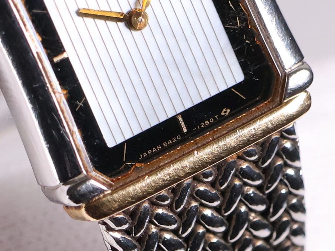 稼働品 セイコー クレドール レディース腕時計 8420-6690【CM369】