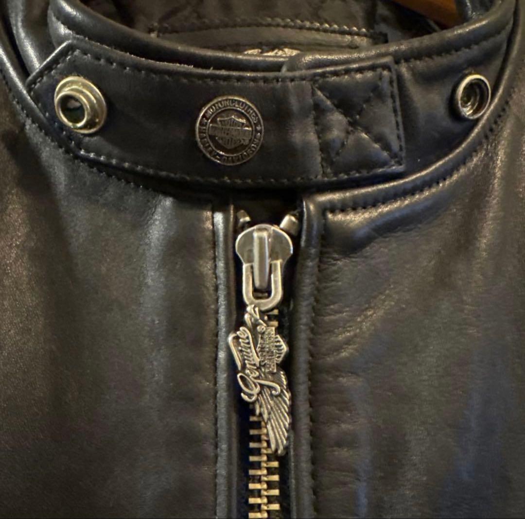 ブラックレザーライダースジャケット