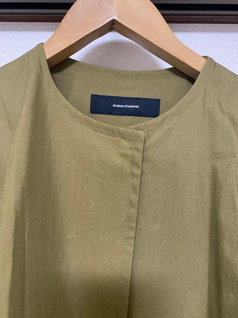 ジャーナルスタンダード　コットンナイロンギャバフレアコート　カーキ　38