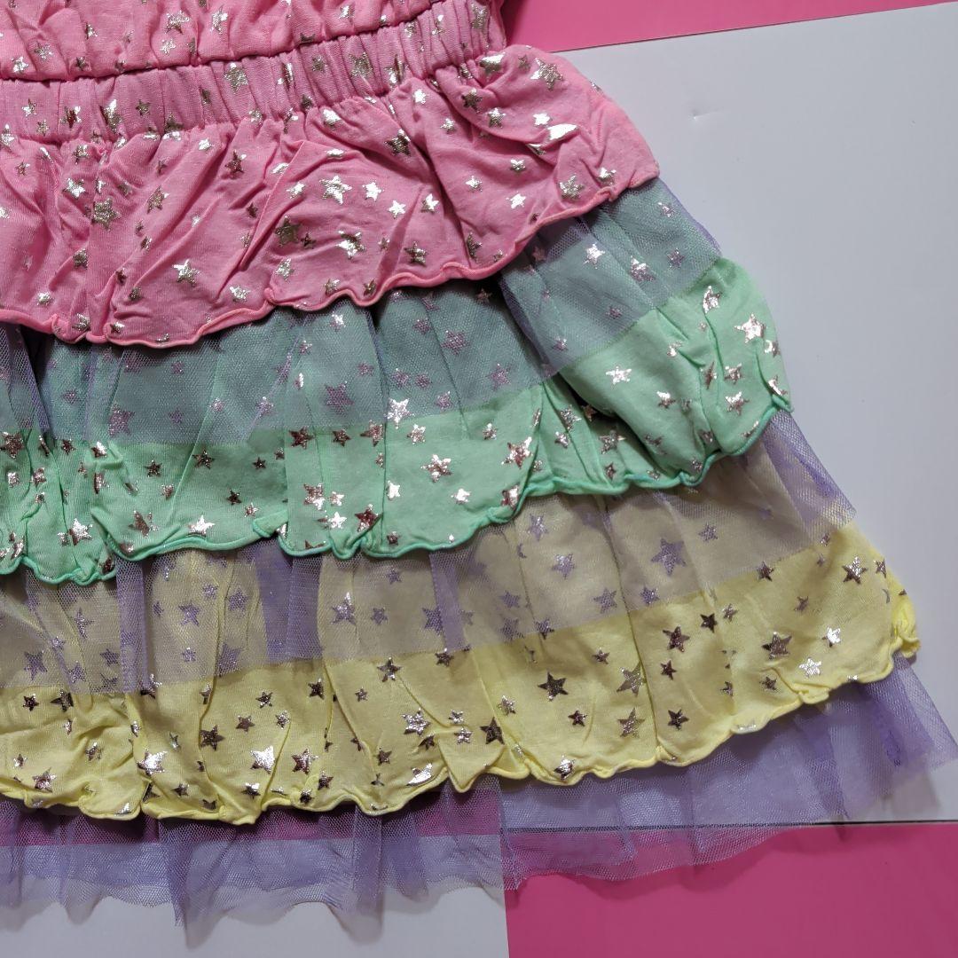 星柄フリルスカート リボン付き ワンショルダー 6%DOKIDOKI 美品