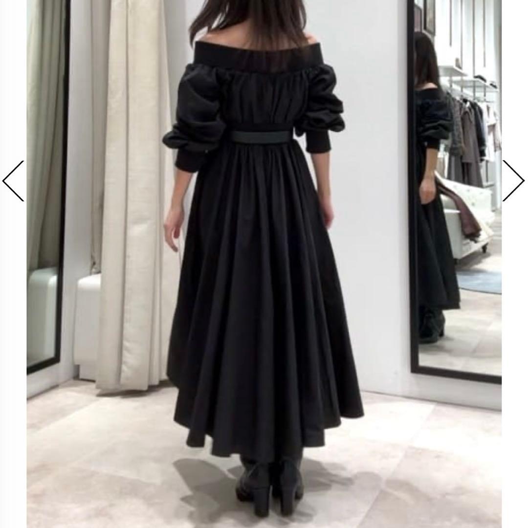 【新品】リエンダ rienda MA-1オフショルロングスリーブワンピース黒S