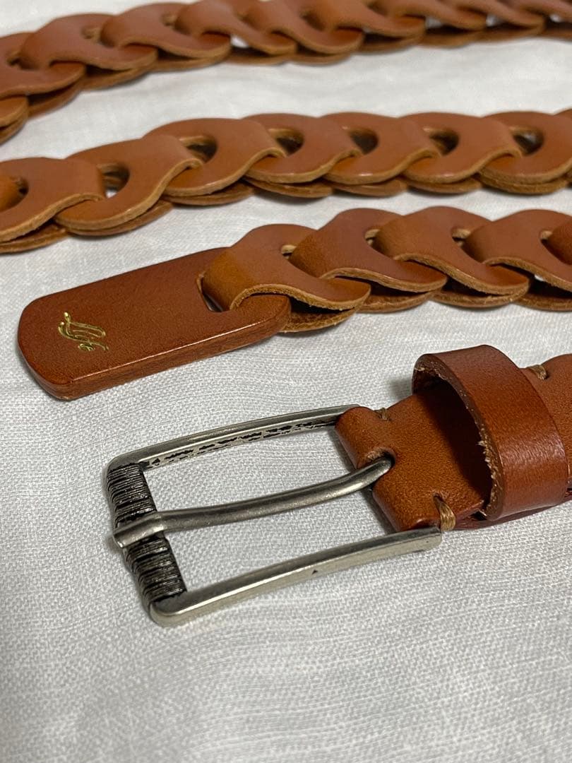 【未使用】WYM Life LEATHER CHAIN BELT SIENNA