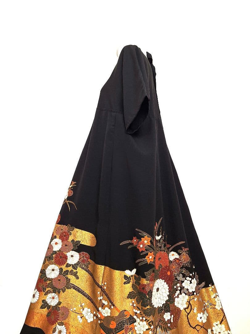 着物リメイクワンピース3633