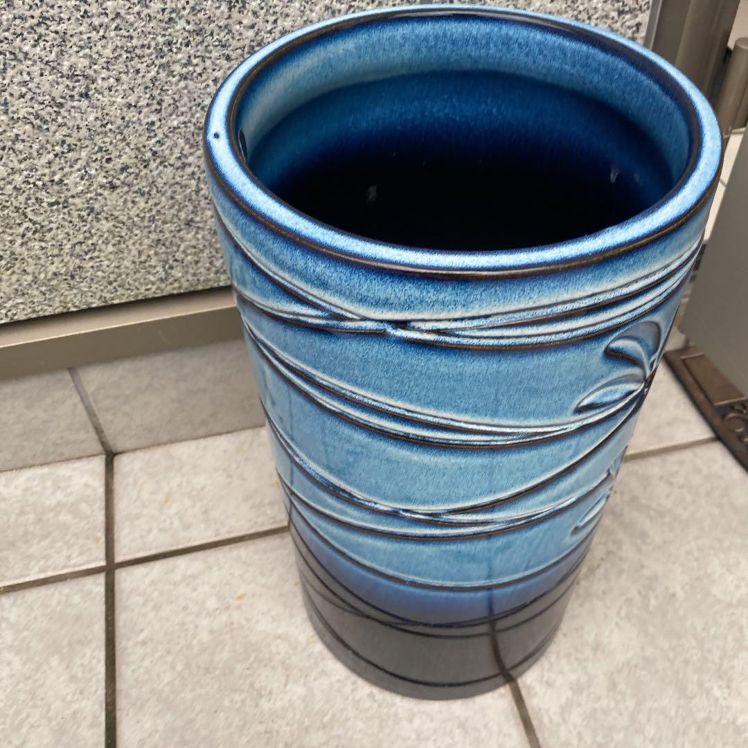 信楽焼き　傘立て　陶器　新品　ほがし グラデーション