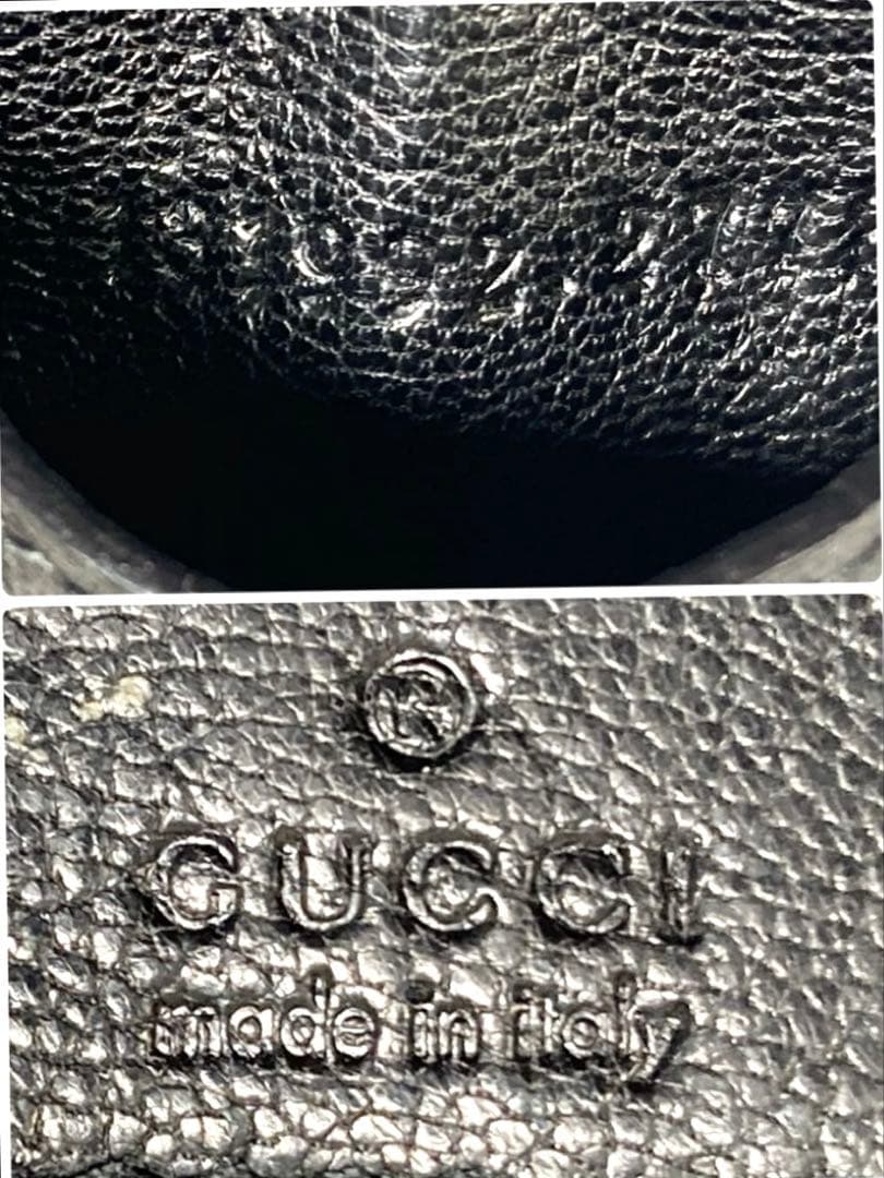 良品　グッチ　インターロッキング　レザー　馬蹄型　ケース　小銭入れ