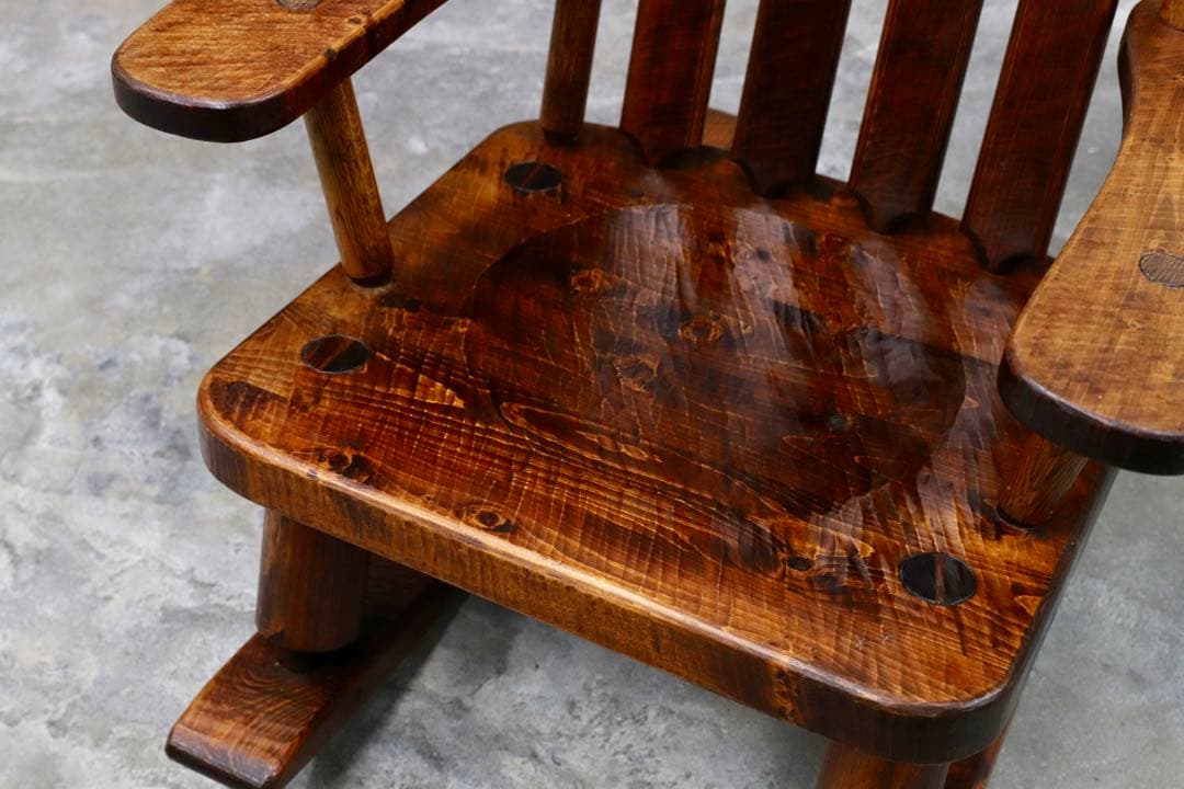 GMIK206○我楽堂 工房家具 ロッキングチェア 椅子 揺り椅子 IDC大塚家