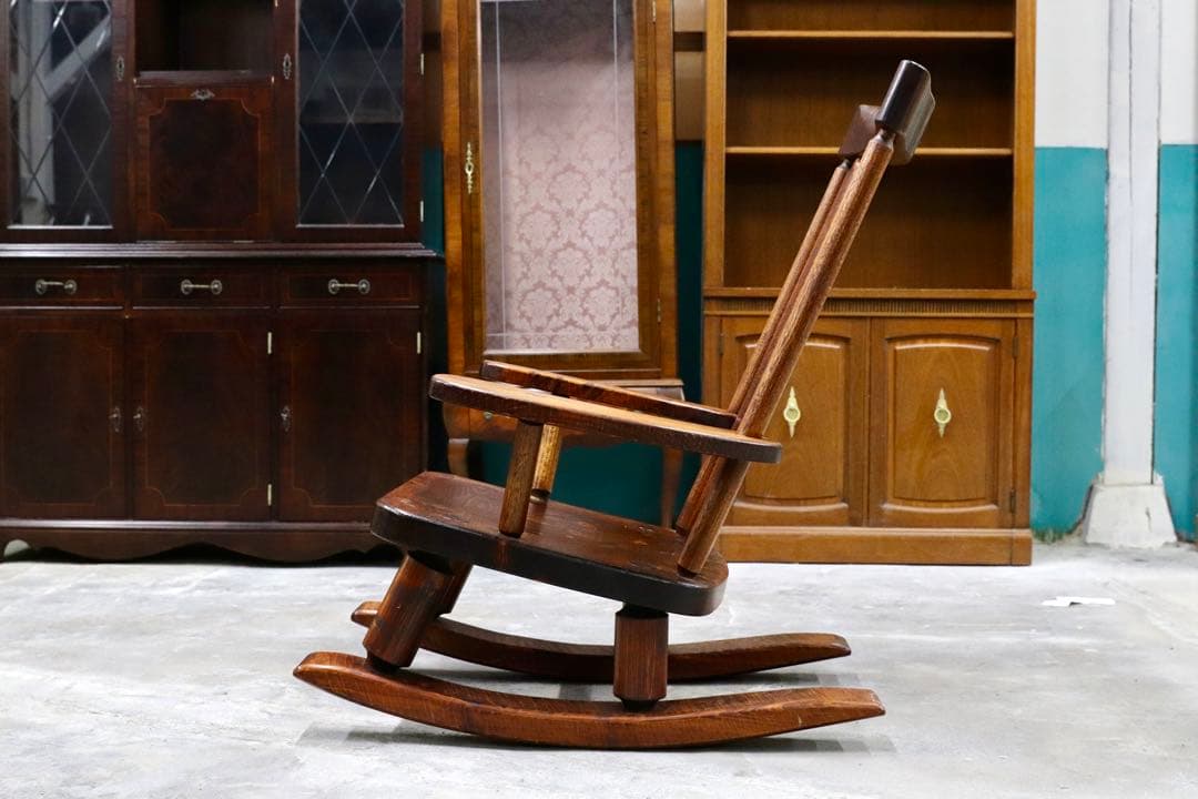 GMIK206○我楽堂 工房家具 ロッキングチェア 椅子 揺り椅子 IDC大塚家