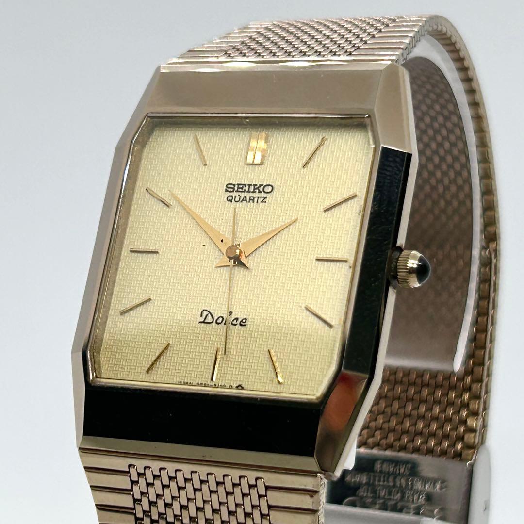 新品電池 稼働 SEIKO ドルチェ 9521-5110 QZ 腕時計