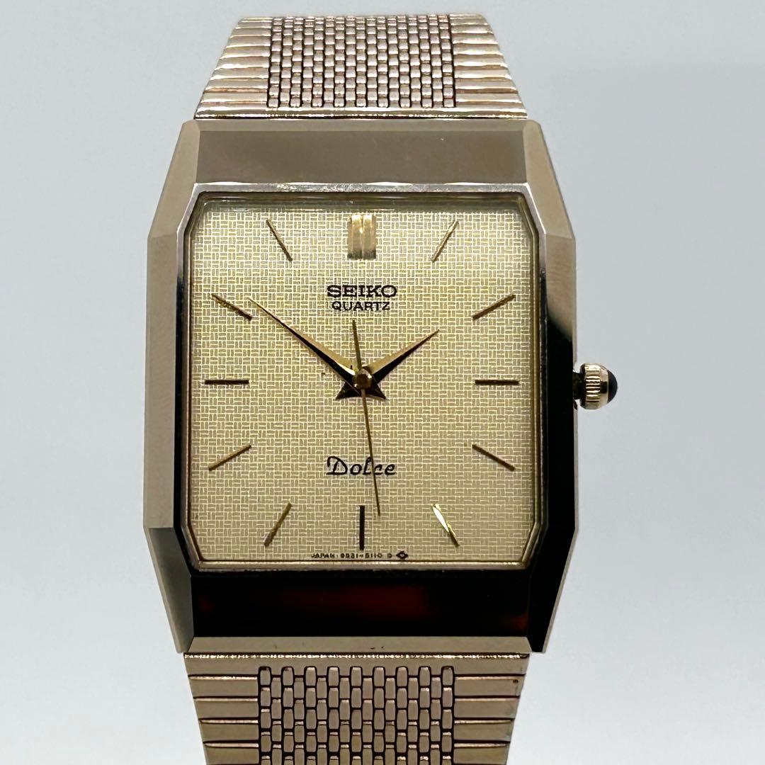 新品電池 稼働 SEIKO ドルチェ 9521-5110 QZ 腕時計