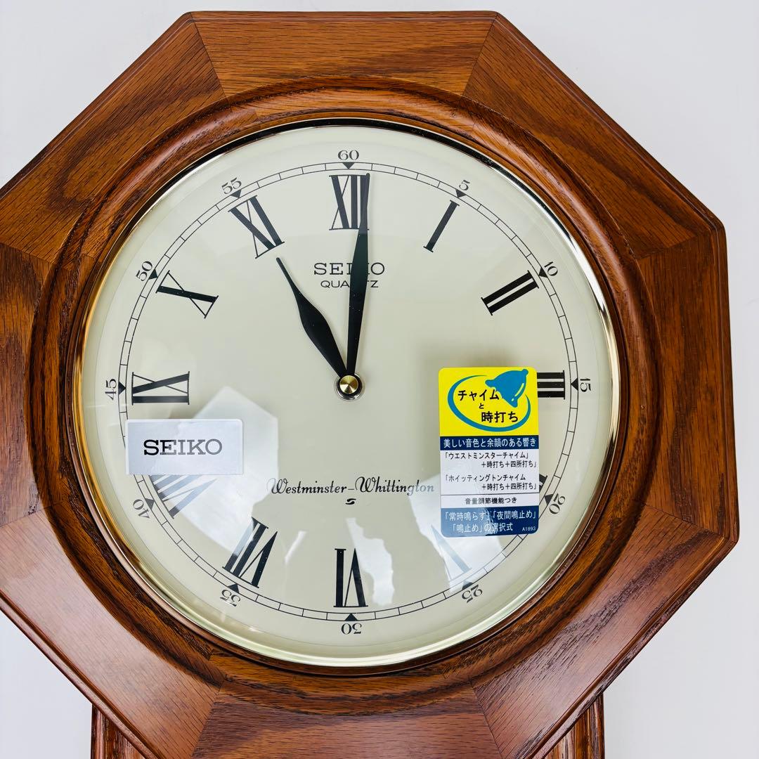 【未使用】SEIKO アンティーク調柱時計　RQ322B 昭和レトロ