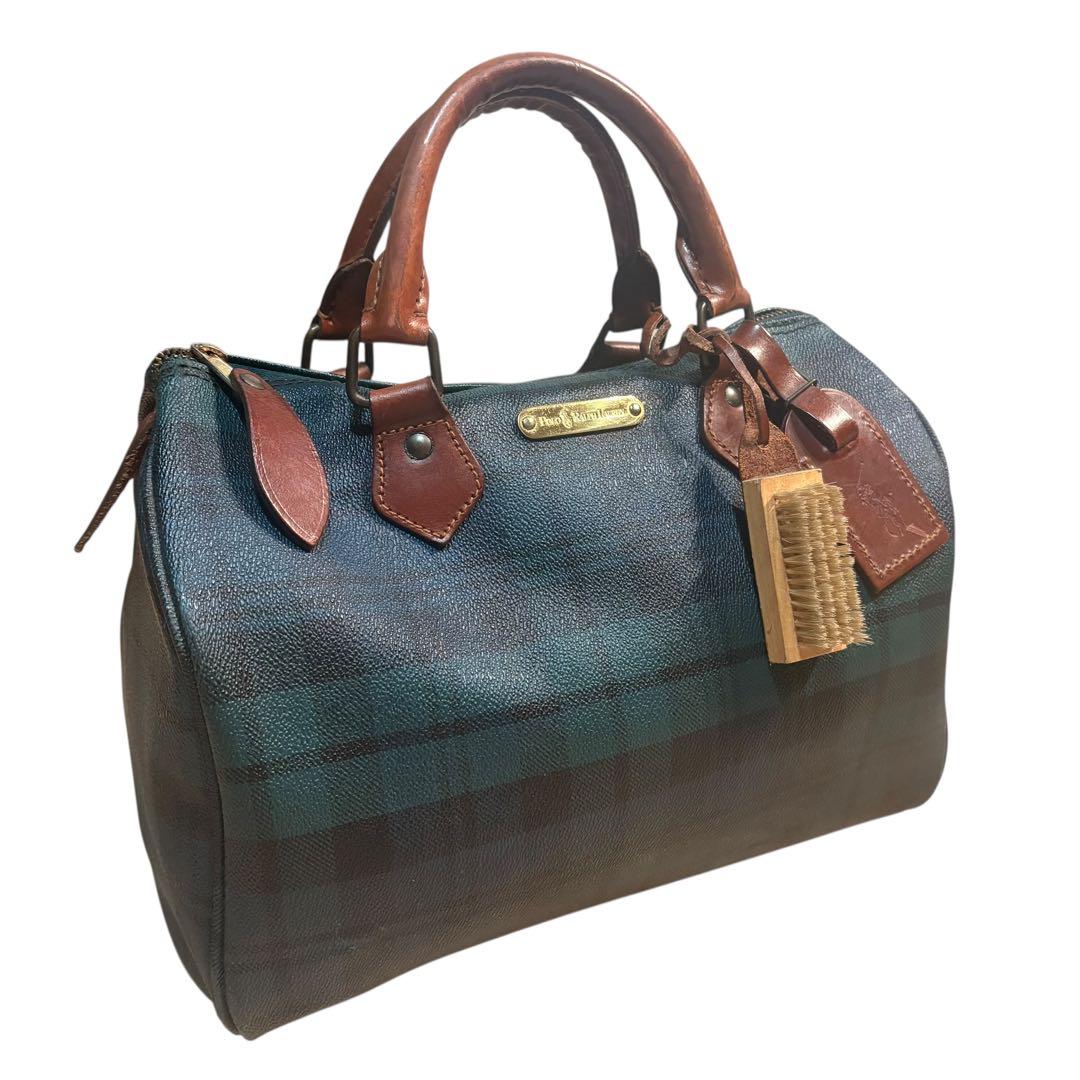 ポロ ラルフローレン ミニボストンバッグ ビンテージ PVC 付属品有