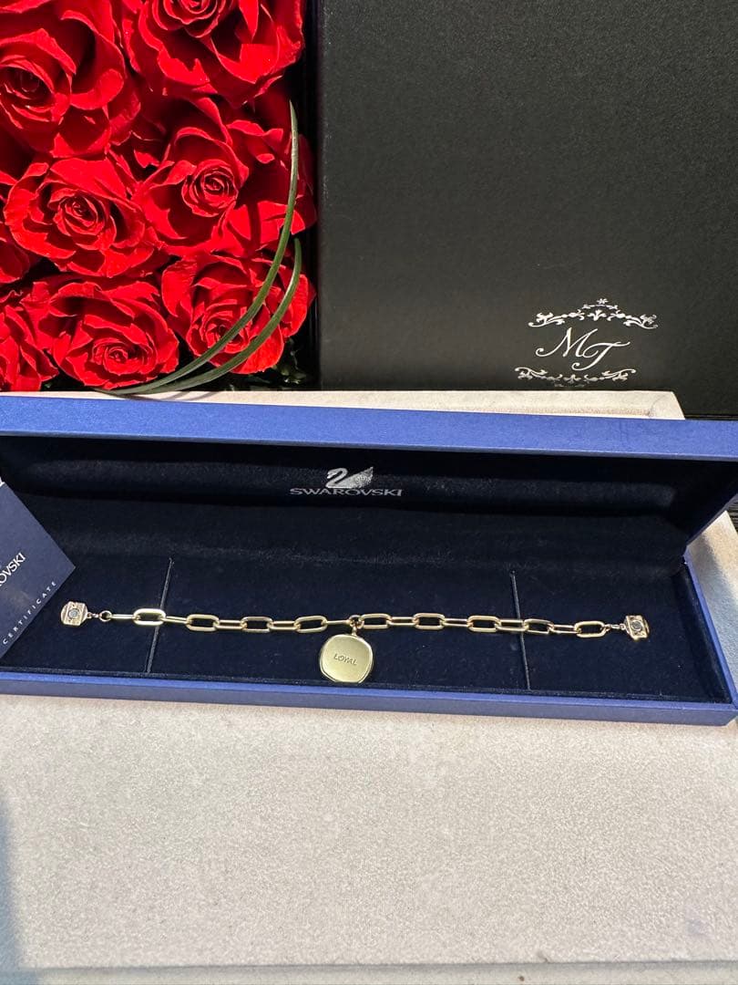 限定レア　スワロフスキー ザエレメンツ ツリー 樹 ブレスレット ゴールド未使用