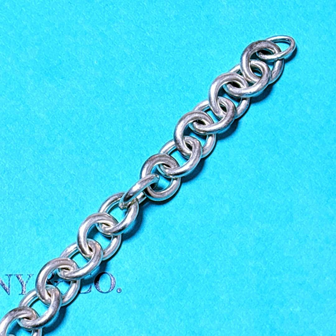 【美品】19.2cm ティファニー ハートタグ ブレスレット シルバー925