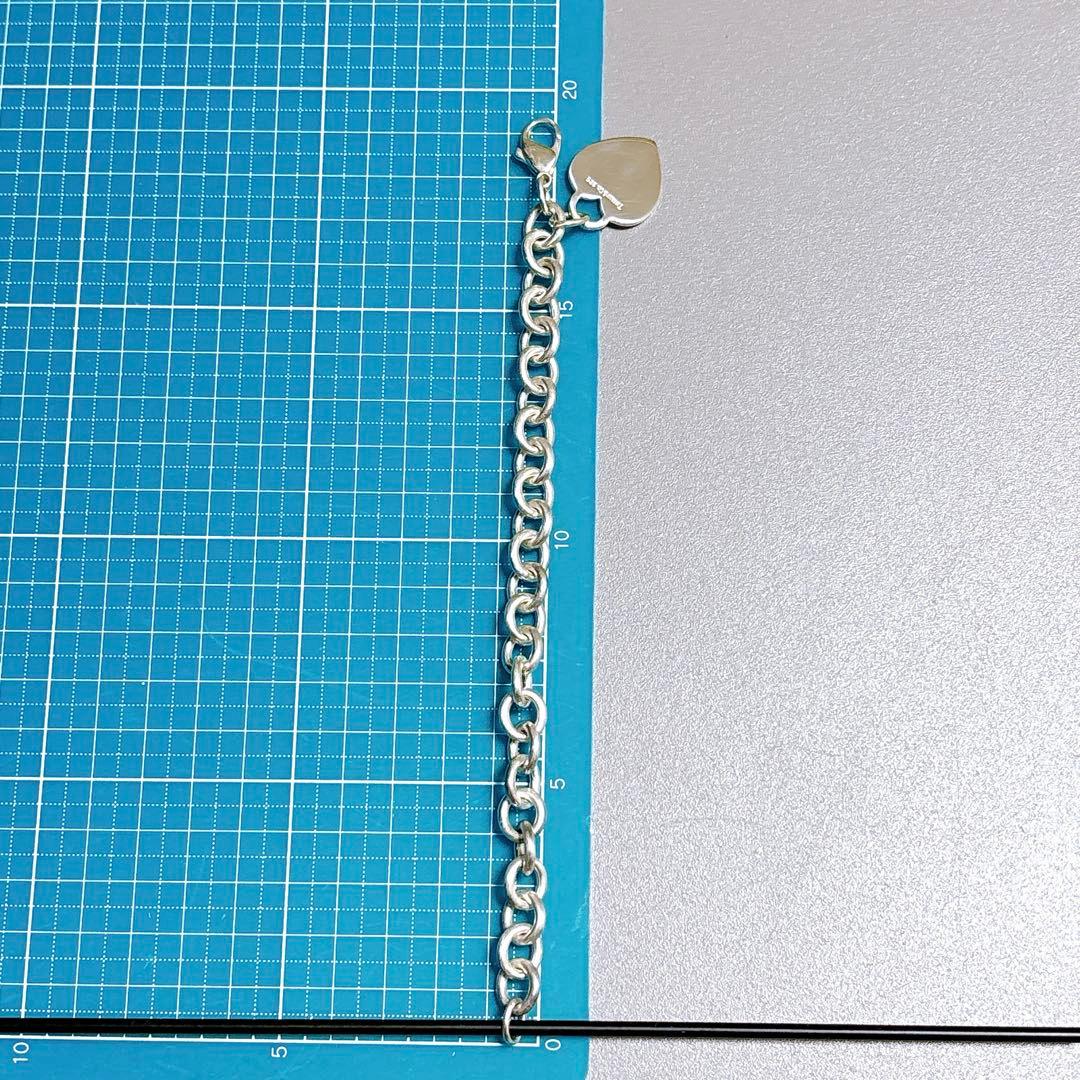 【美品】19.2cm ティファニー ハートタグ ブレスレット シルバー925