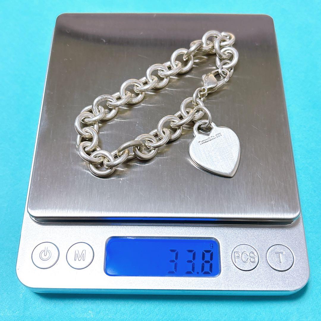 【美品】19.2cm ティファニー ハートタグ ブレスレット シルバー925