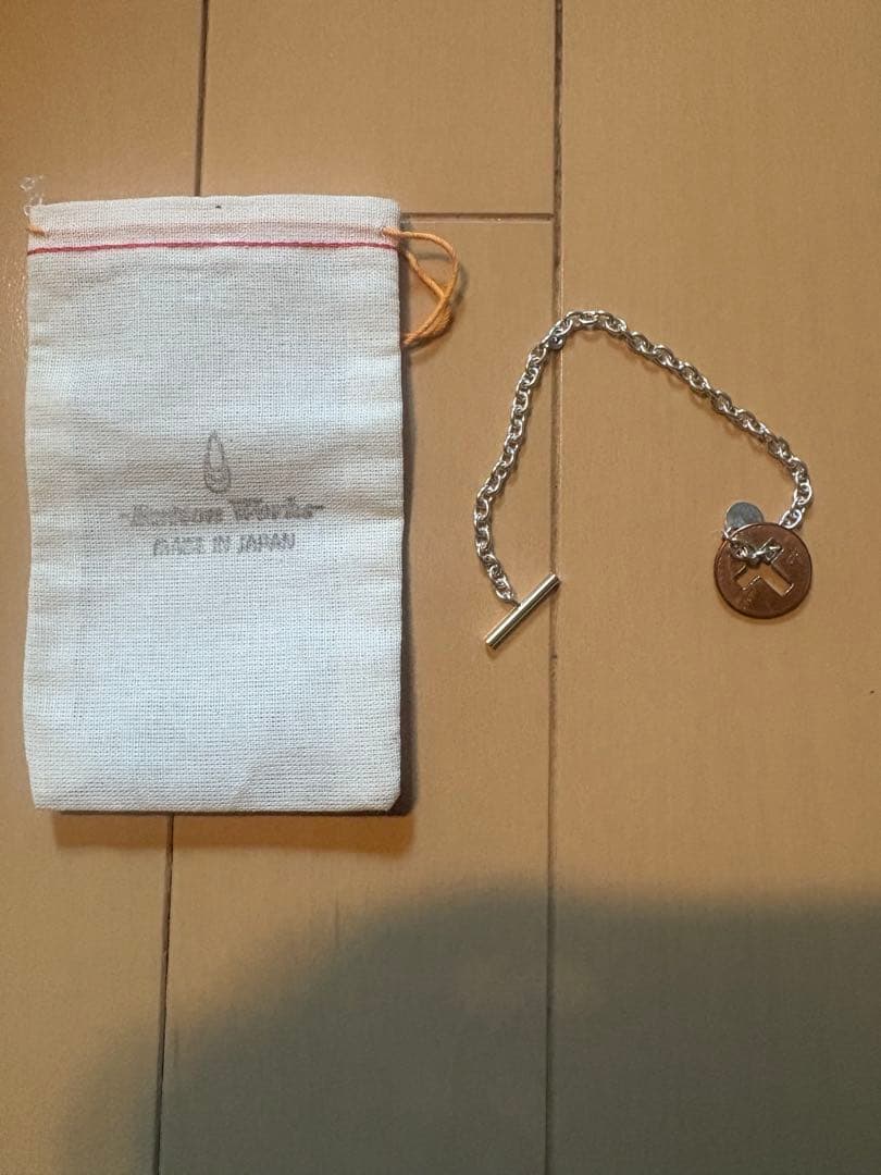 新品未使用Lucky Penny T-Bar Silver Bracelet